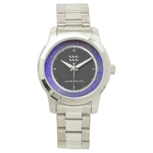 Montre Symbole signe Zodiaque Aquarius Galaxy Stars Perso