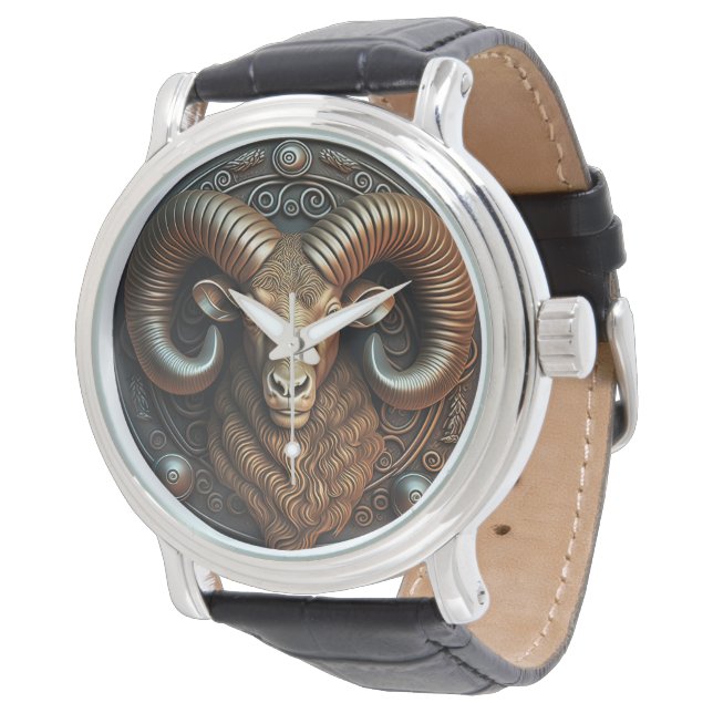 Montre SYMBOLE Zodiaque Aries Horoscope (Incliné)