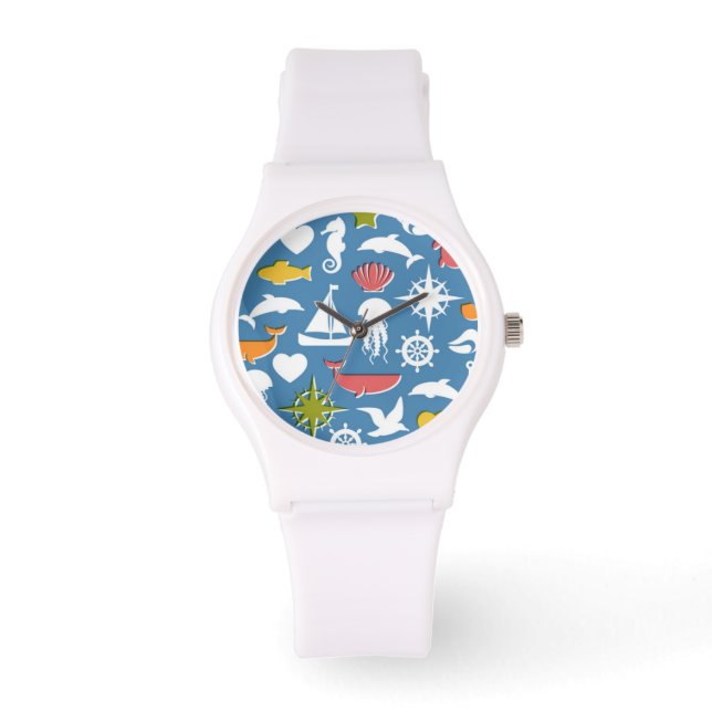 Montre Symboles maritimes Motif (Recto)