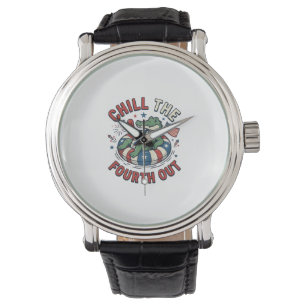 Montre T-shirt patriotique Chill The Fourth Out Alligator
