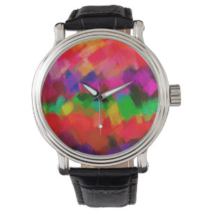 Montre Tableau coloré Abstrait #3
