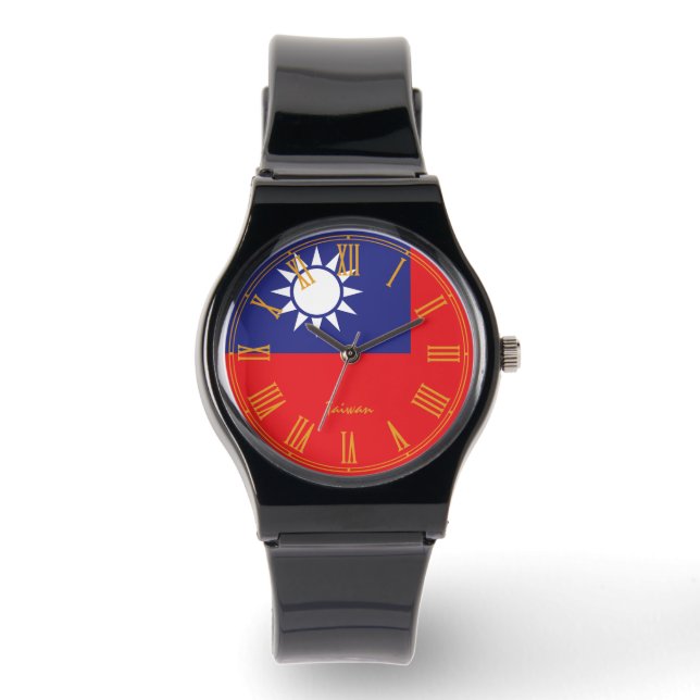 Montre Taïwan Drapeau montre, patriotes, Taïwan mode (Recto)