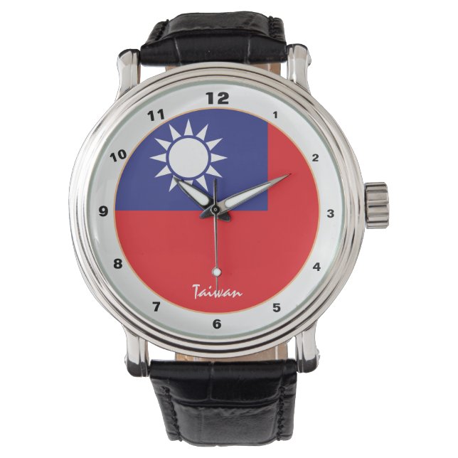 Montre Taïwan Drapeau montre, Taïwan mode / design (devant)