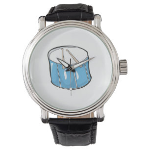 Montre tambour look.png tiré par la main bleu
