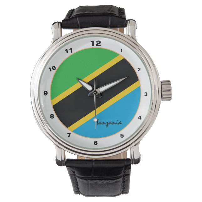 Montre Tanzanie Drapeau & Tanzanie mode tendance / design (devant)