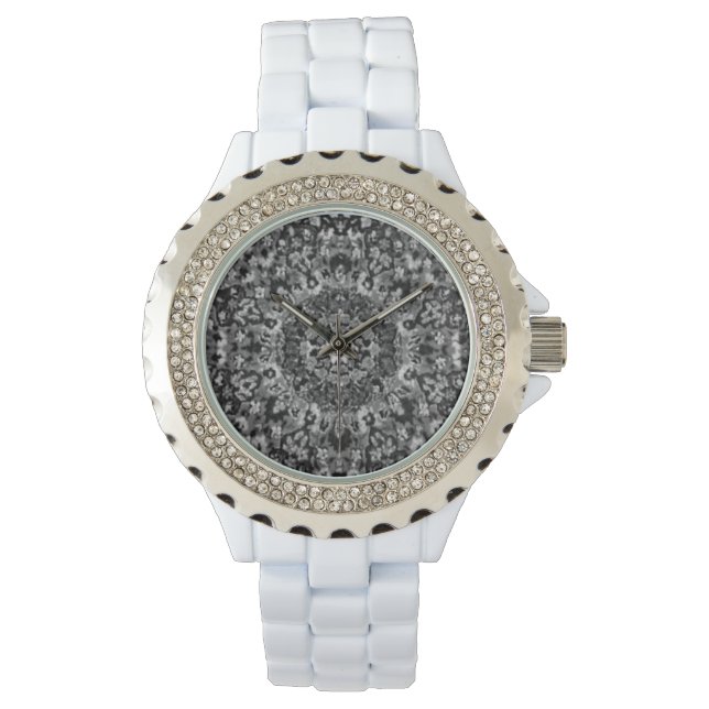 Montre Tapis Oriental noir et blanc (devant)