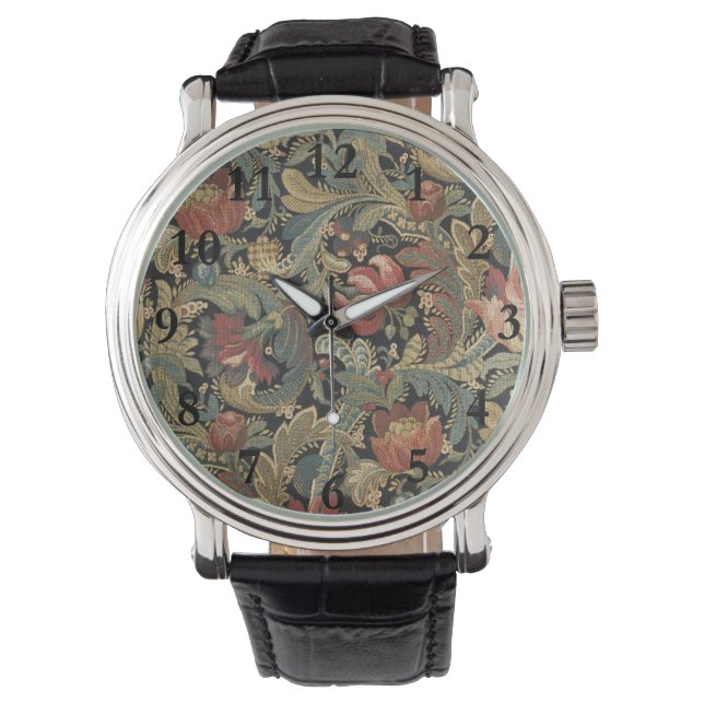 Montre Tapisserie florale riche Brocade Antique Classique (devant)
