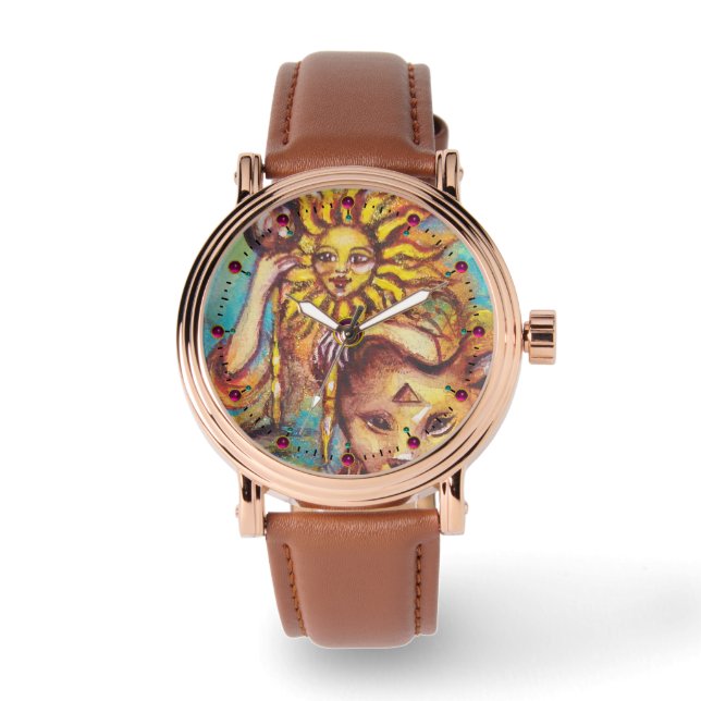 MONTRE TAROTS DES OMBRES PERDUES / LE SOLEIL (Recto)