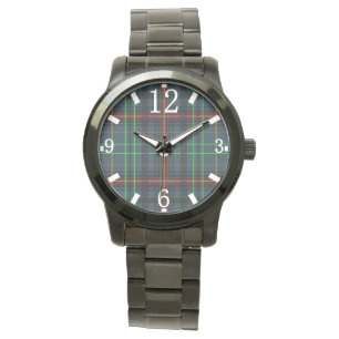 Montre Tartan en bleu, orange, vert...