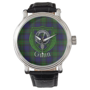 Montre Tartan et blason du clan écossais Gunn