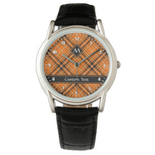 Montre Tartan orange d'Halloween