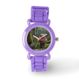 Montre Teddy Bear Gthering Berries Art for Kids