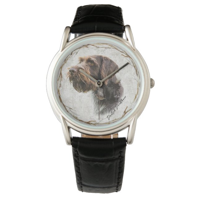 Montre Téléphone Pointeur À poils durs allemand (devant)