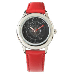 Montre Téléphone Rotary vintage Téléphone Rouge Montr
