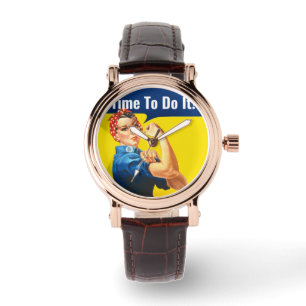 Montre "TEME TO Do It" motive Rosie le Riveter,