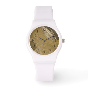 Montre Tempête de sable circulaire dans Tan et Dark Brown