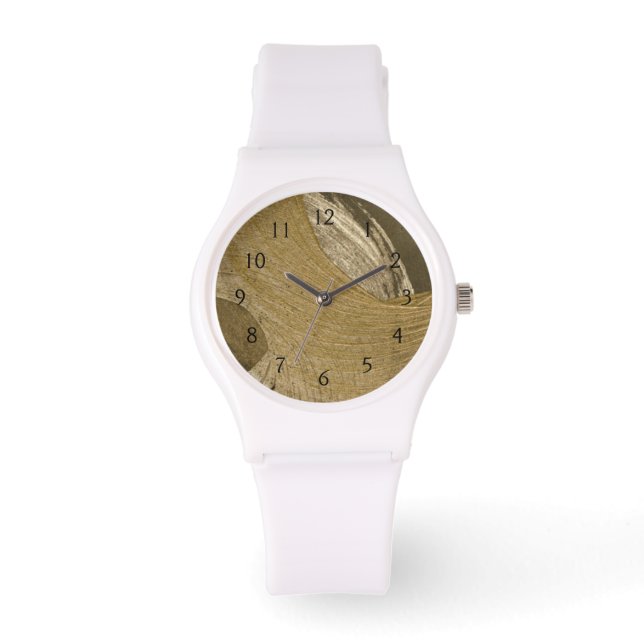 Montre Tempête de sable circulaire dans Tan et Dark Brown (Recto)