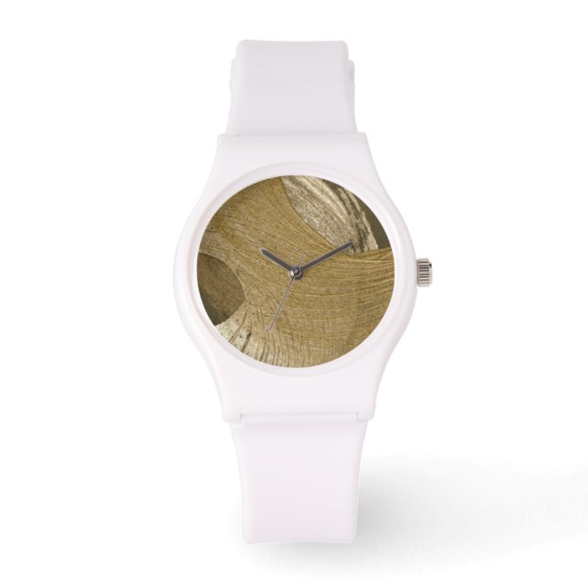 Montre Tempête de sable circulaire dans Tan et Dark Brown (Recto)