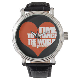 Montre temps de changement. coeur d'amour