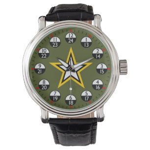 Montre Temps militaire 24 heures
