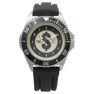 Montre Temps = $ Ne le gaspillez pas Vintage Olive
