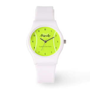 Montre Tennis ball nom personnalisé & texte
