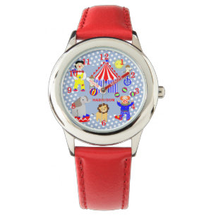 Montre Tente Cirque Cartoon Clowns & Animaux Personnalis