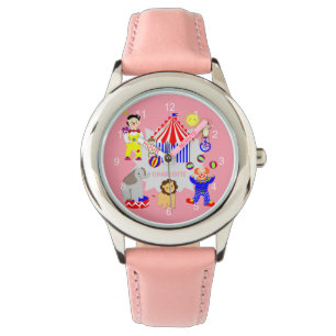 Montre Tente Cirque Cartoon Clowns & Animaux Personnalis