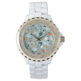 Montre Terrazzo En Bleu