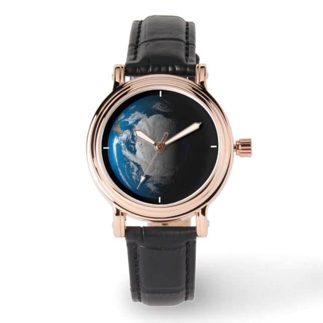 Montre Terre Pleine Montrant Des Nuages Simulés Sur L'Ant (Recto)