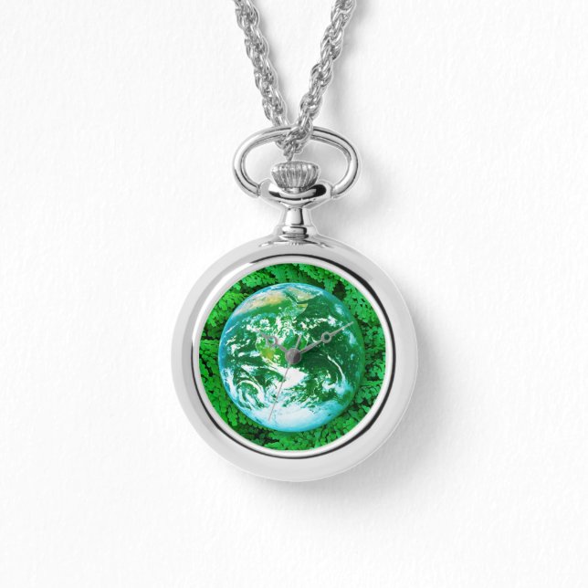 Montre Terre verte - conscience écologique (Recto)