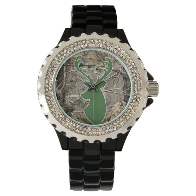 Montre Tête de cerf de champignon de Woodland (devant)