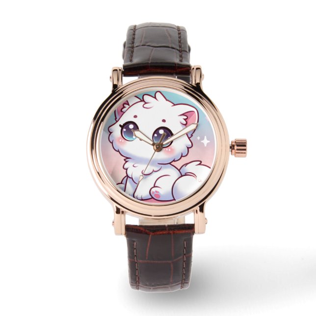 Montre Tête de chat Kawaii (Recto)