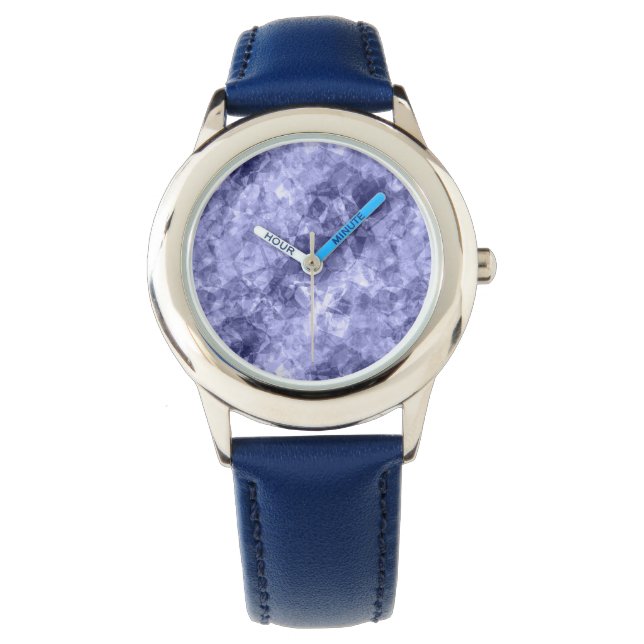 Montre Texture croûtée bleu foncé (devant)