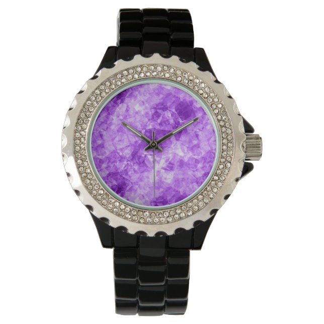 Montre Texture crumplée violette (devant)