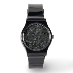 Montre Texture en marbre noir