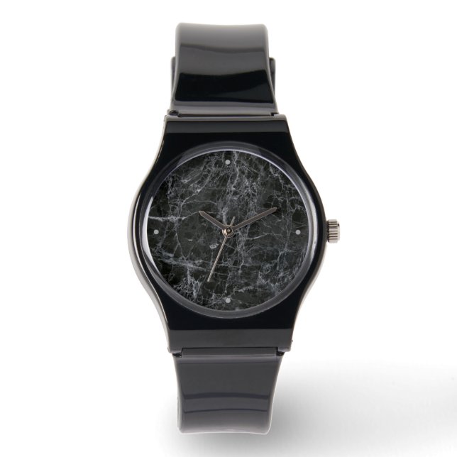 Montre Texture en marbre noir (Recto)