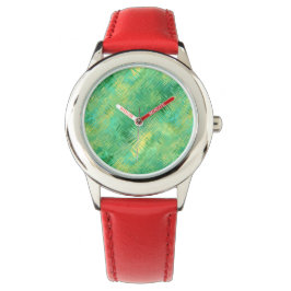 Montre Texture verre vert émeraude