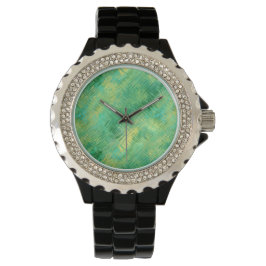 Montre Texture verre vert émeraude