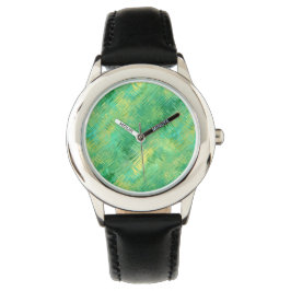 Montre Texture verre vert émeraude
