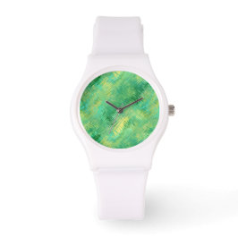 Montre Texture verre vert émeraude