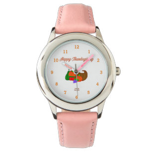 Montre Thankesgiving Cornucopia Kids Stainless Steel Watc