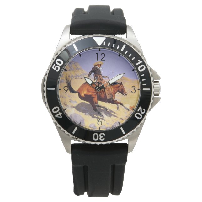Montre The Cowboy (par Frederic Remington) (devant)