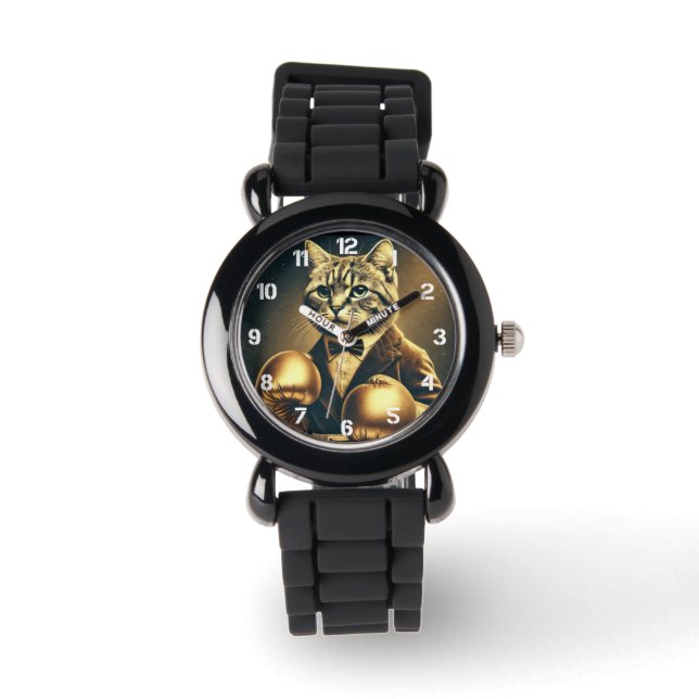 Montre The Great Catsby - Chat avec gants de boxe (Recto)