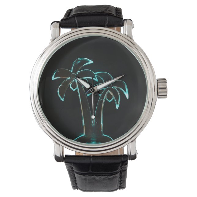 Montre The Look of Neon Lit Up Tropical Palm Trees (devant)