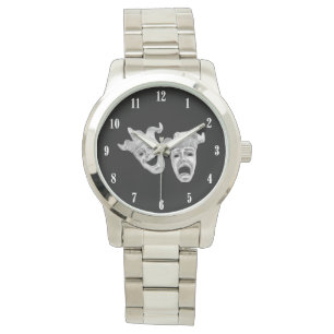 Montre Théâtre Argenté Comédie et Tragédie