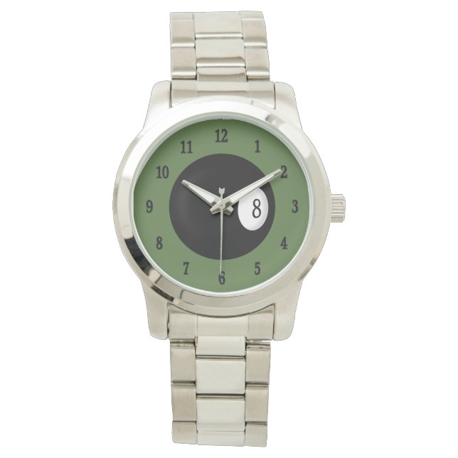 Montre Thème Huit Ball Billiard (devant)