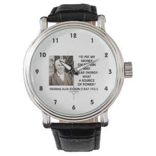 Montre Thomas Edison Énergie Solaire Solaire Source D'Éne