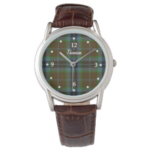 Montre Thomson Tartan Plaid Face Custom Watch