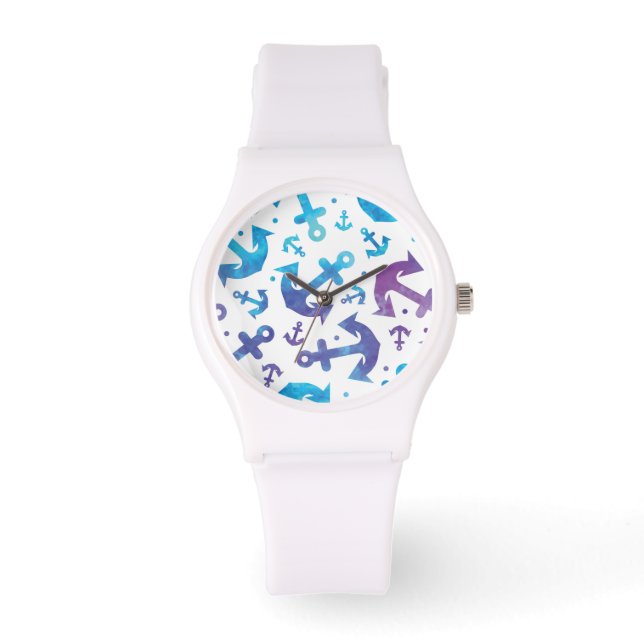 Montre Tie Dye Motif Ancre 2 (Recto)